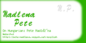 madlena pete business card